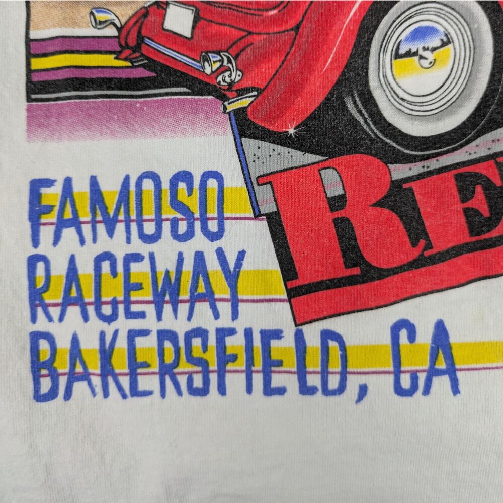 Vintage 1996 90s Mens Drag Racing L T-Shirt 5th NHRA Hot Rod Reunion Fomosa CA - Picture 9 of 10